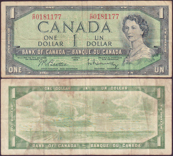 1961-72 Canada $1 (Beattie-Raminsky) L000876